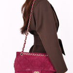 Chanel Easy Flap Plum Microsuede 2014 BGHW
