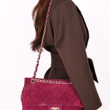 Chanel Easy Flap Plum Microsuede 2014 BGHW
