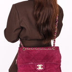 Chanel Easy Flap Plum Microsuede 2014 BGHW