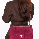Chanel Easy Flap Plum Microsuede 2014 BGHW