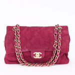 Chanel Easy Flap Plum Microsuede 2014 BGHW