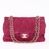 Chanel Easy Flap Plum Microsuede 2014 BGHW