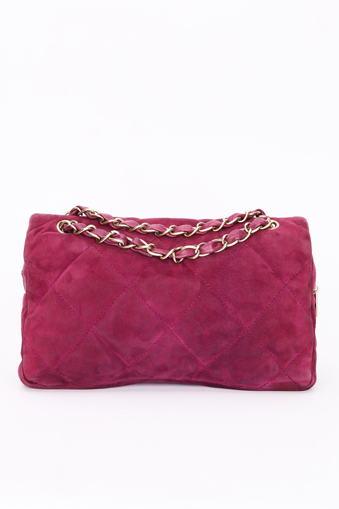 Chanel Easy Flap Plum Microsuede 2014 BGHW