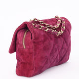 Chanel Easy Flap Plum Microsuede 2014 BGHW