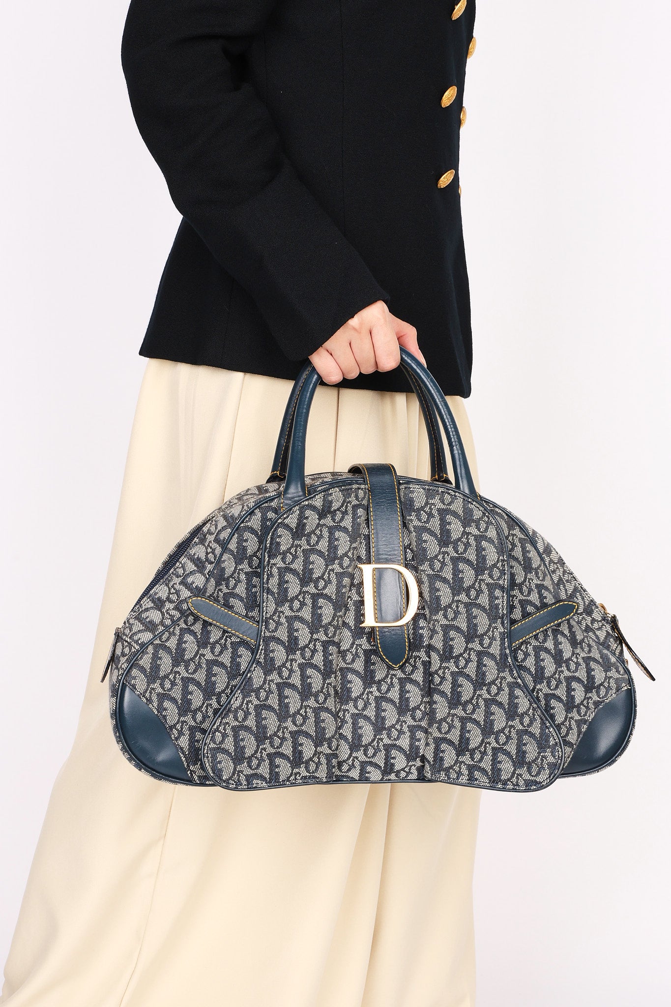 Christian Dior Diorissimo Saddle Bowler Bag 2001