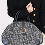 Christian Dior Diorissimo Saddle Bowler Bag 2001