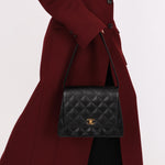 Chanel Kelly Shoulder Bag Black Caviar 24K GP