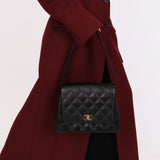 Chanel Kelly Shoulder Bag Black Caviar 24K GP