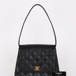 Chanel Kelly Shoulder Bag Black Caviar 24K GP