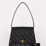 Chanel Kelly Shoulder Bag Black Caviar 24K GP