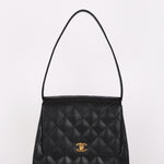 Chanel Kelly Shoulder Bag Black Caviar 24K GP