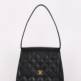Chanel Kelly Shoulder Bag Black Caviar 24K GP