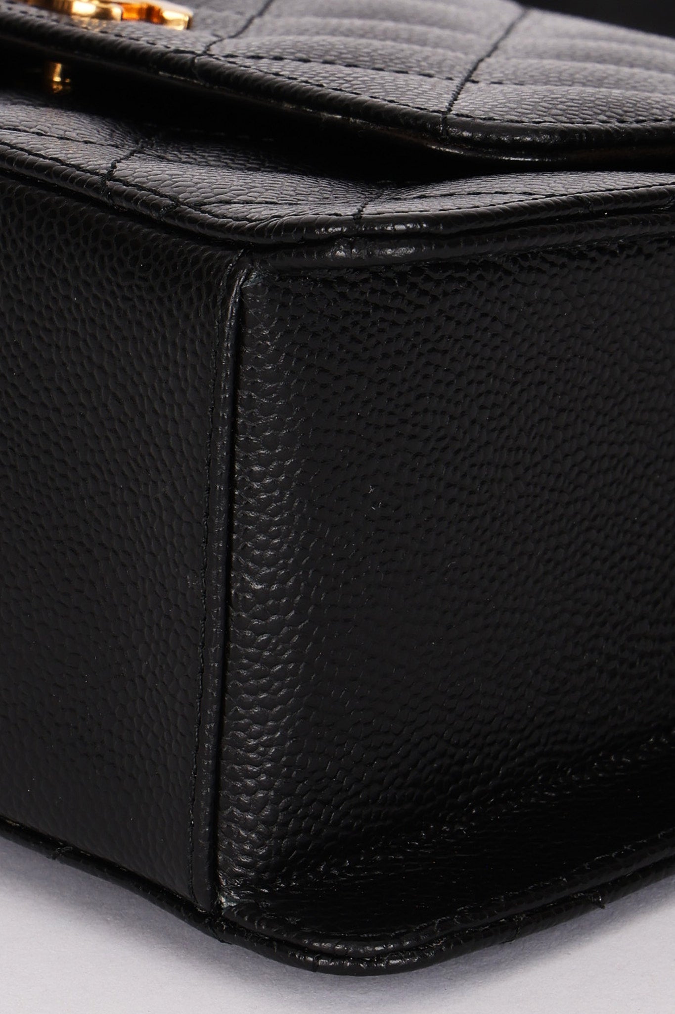 Chanel Kelly Shoulder Bag Black Caviar 24K GP