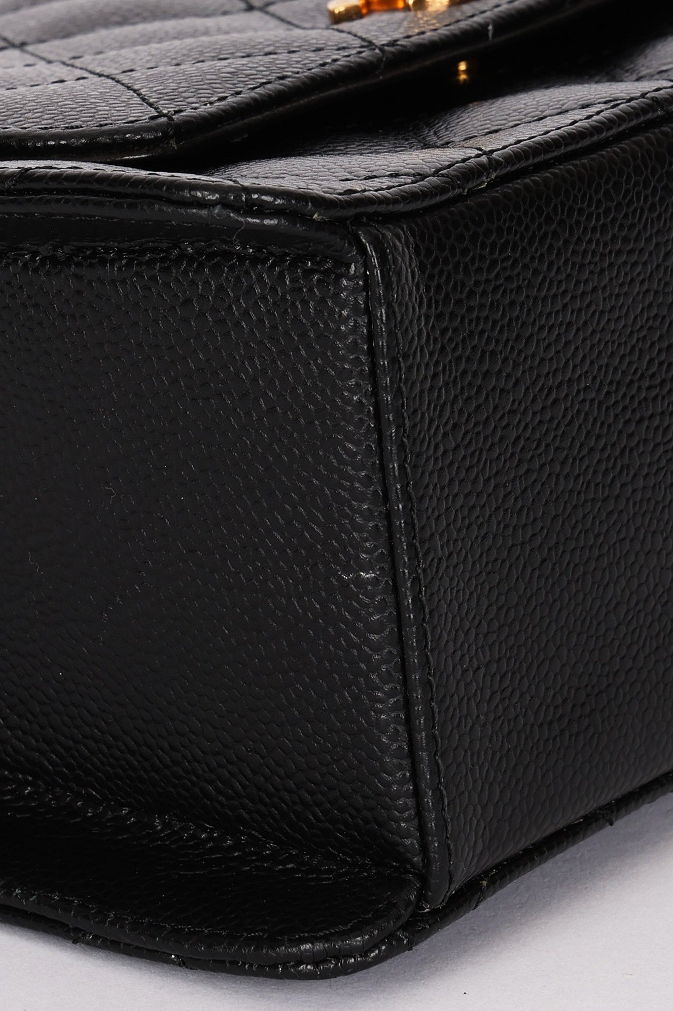 Chanel Kelly Shoulder Bag Black Caviar 24K GP