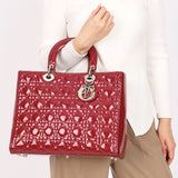 Dior Large Lady Dark Mauve Patent