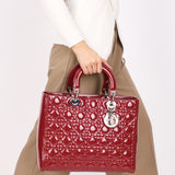 Dior Large Lady Dark Mauve Patent