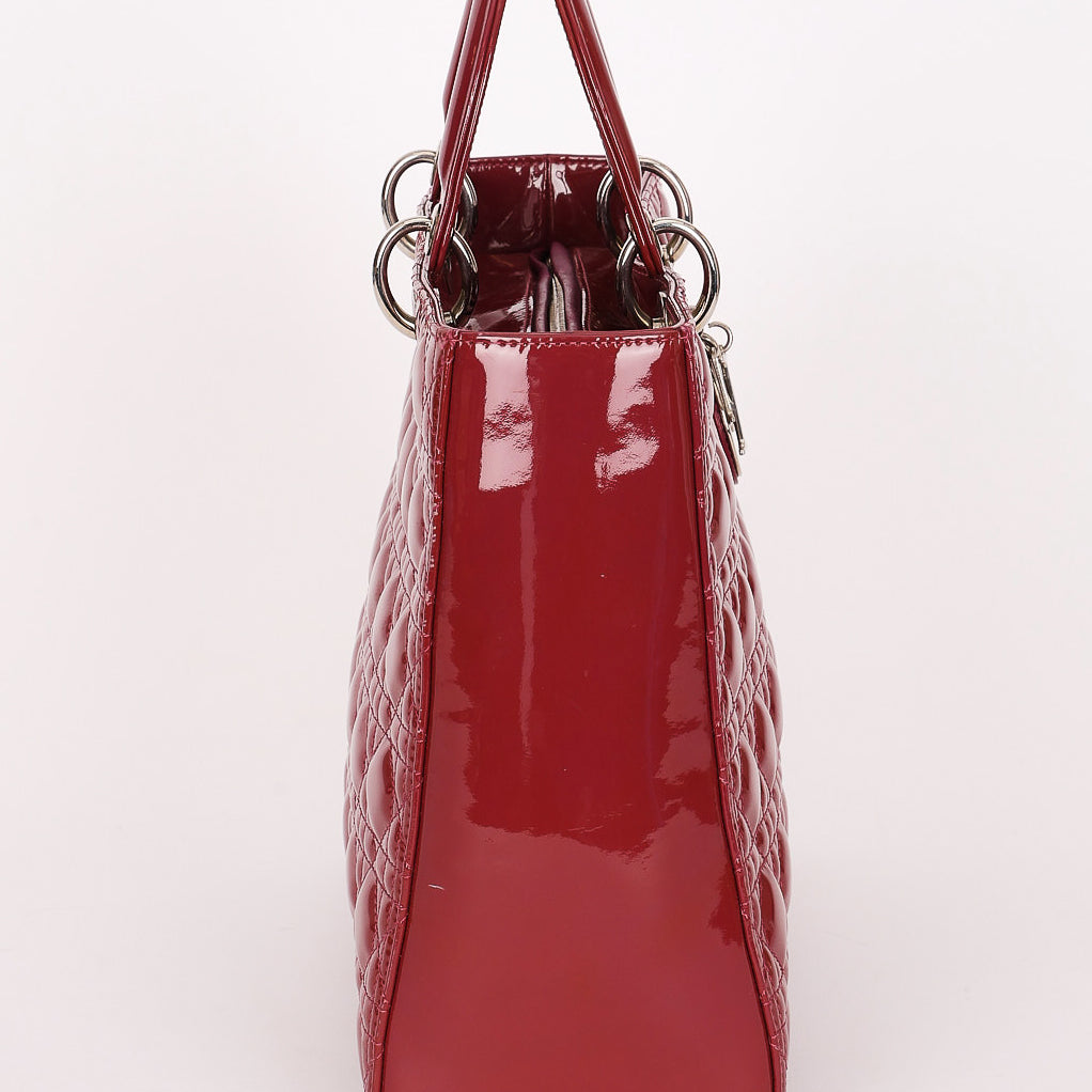 Dior Large Lady Dark Mauve Patent