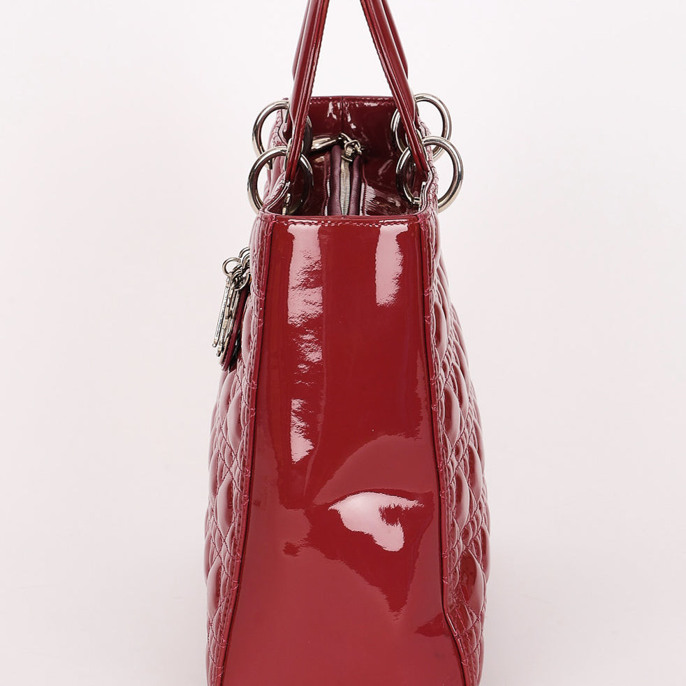 Dior Large Lady Dark Mauve Patent