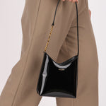 Saint Laurent Mini Rendez-Vous Shoulder Bag Black Patent
