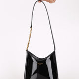 Saint Laurent Mini Rendez-Vous Shoulder Bag Black Patent