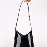 Saint Laurent Mini Rendez-Vous Shoulder Bag Black Patent