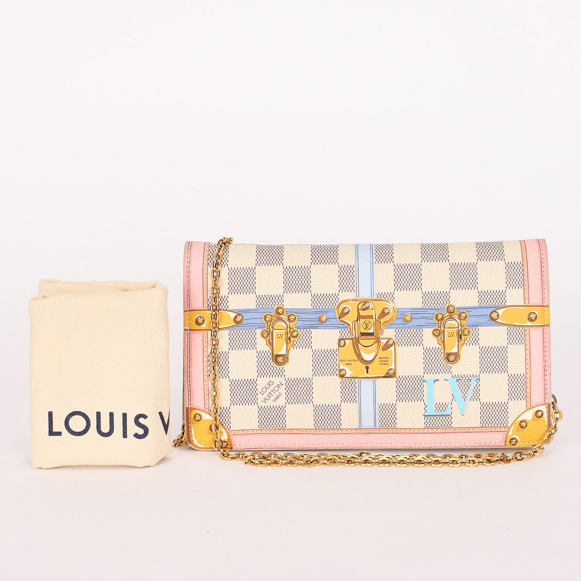 Louis Vuitton Damier Azur Summer Trunks Pochette 2018