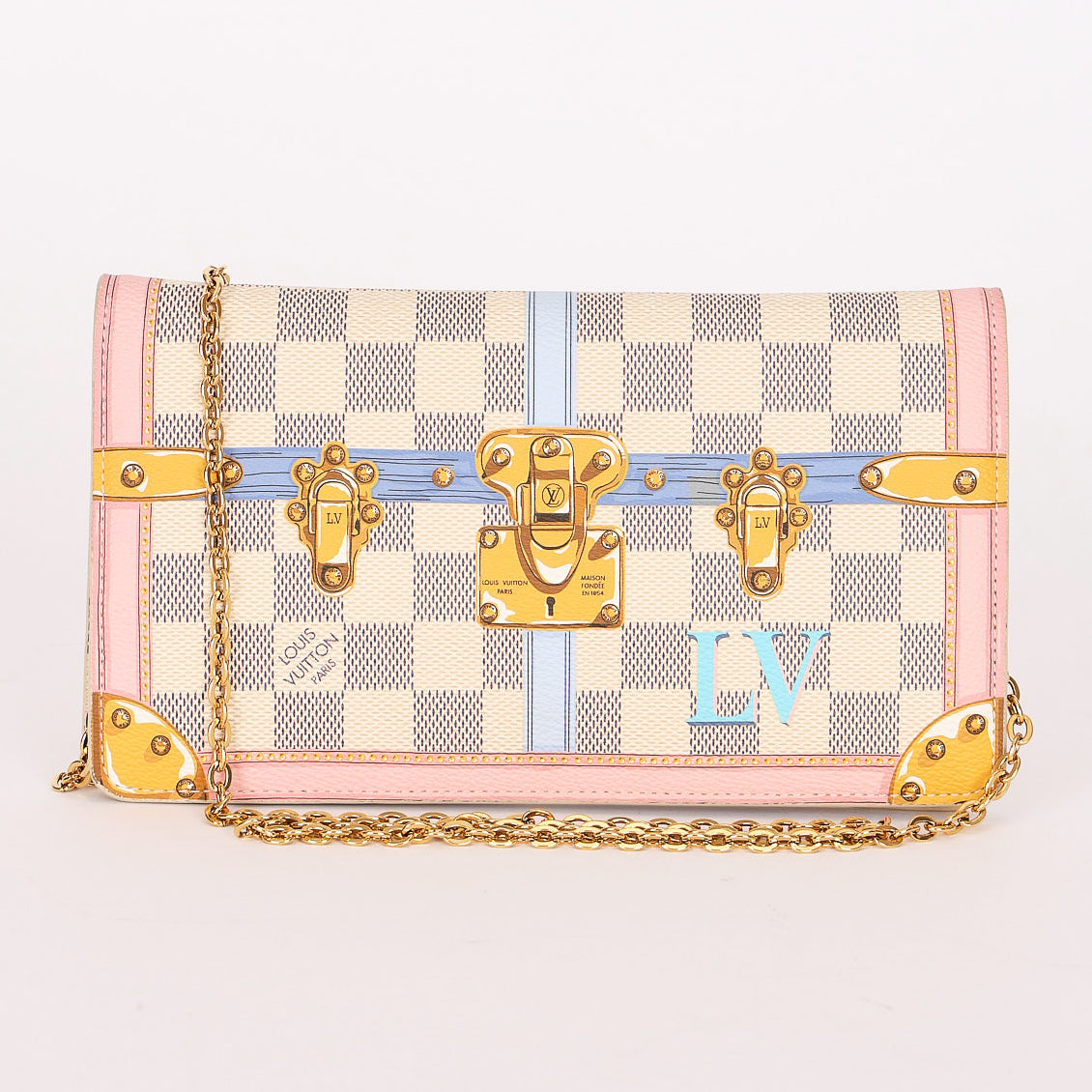 Louis Vuitton Damier Azur Summer Trunks Pochette 2018