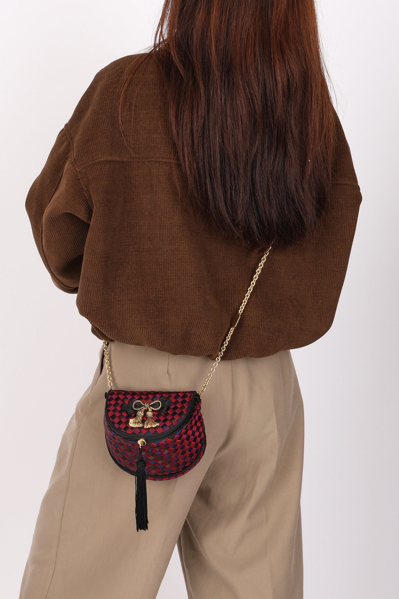 Bottega Veneta Intrecciato Mini Satin Shoulder Bag