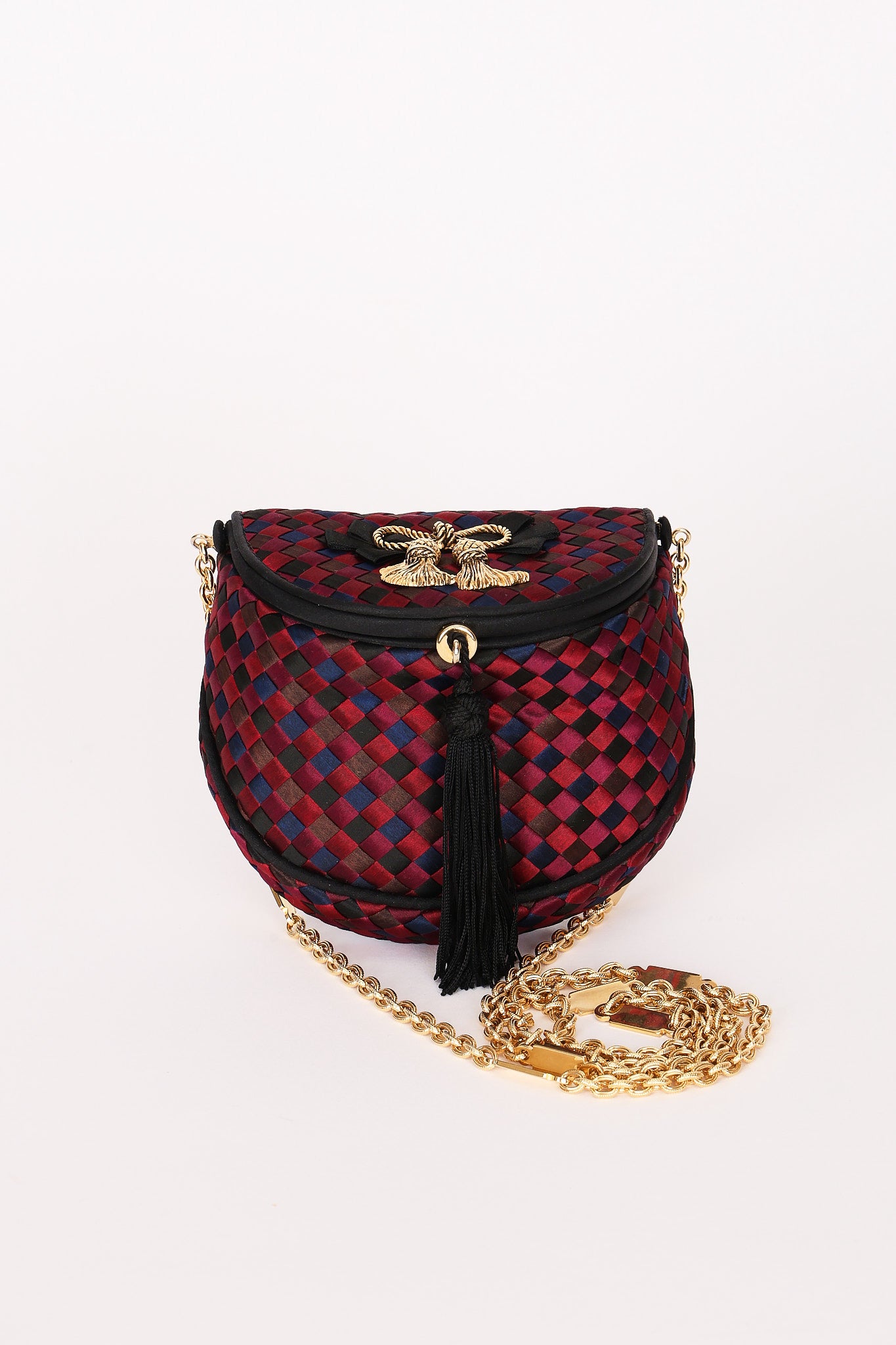 Bottega Veneta Intrecciato Mini Satin Shoulder Bag