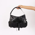 Rare Christian Dior x John Galliano Ballet Corset Couture Hobo Black