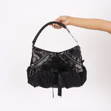 Rare Christian Dior x John Galliano Ballet Corset Couture Hobo Black