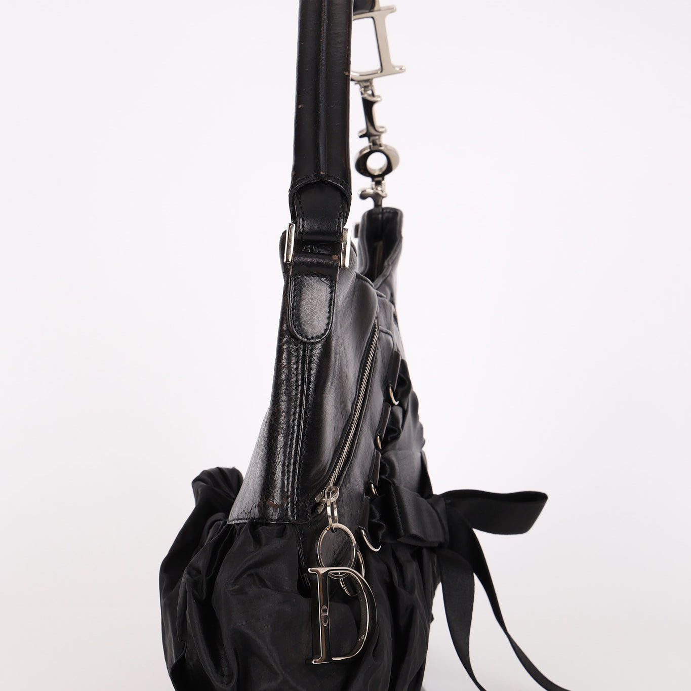 Rare Christian Dior x John Galliano Ballet Corset Couture Hobo Black