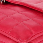 Chanel Chocolate Bar Beaded Chain Shoulder Bag Pink Lambskin SHW
