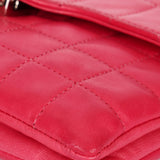 Chanel Chocolate Bar Beaded Chain Shoulder Bag Pink Lambskin SHW