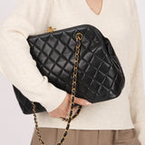 Chanel Kisslock Shoulder Bag Black Lambskin 24K GP