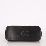 Chanel Kisslock Shoulder Bag Black Lambskin 24K GP