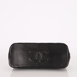 Chanel Kisslock Shoulder Bag Black Lambskin 24K GP