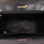 Chanel Kisslock Shoulder Bag Black Lambskin 24K GP