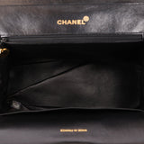 Chanel Kisslock Shoulder Bag Black Lambskin 24K GP