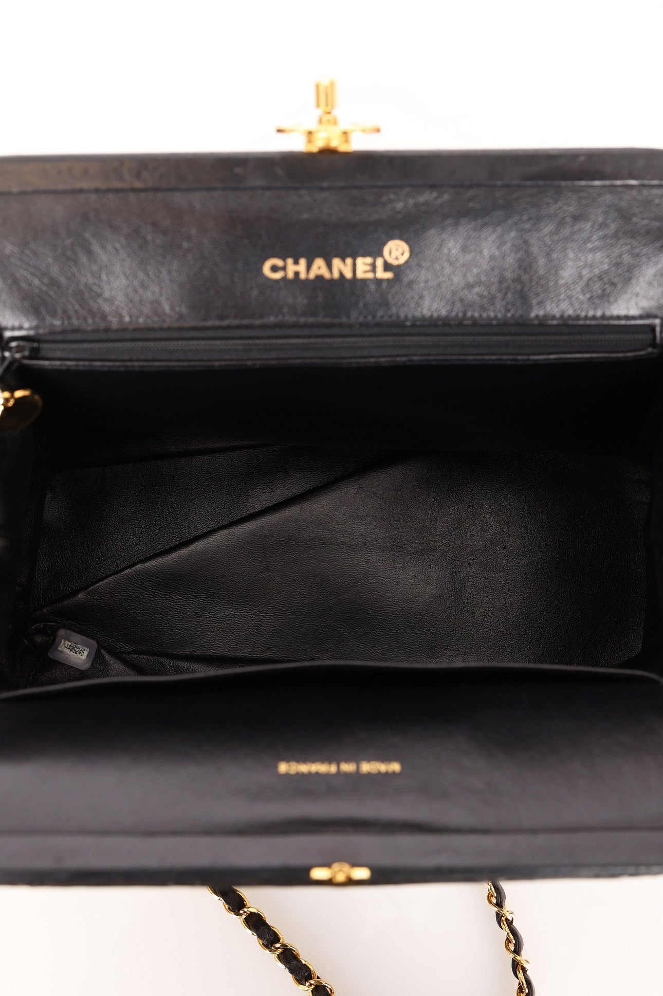Chanel Kisslock Shoulder Bag Black Lambskin 24K GP