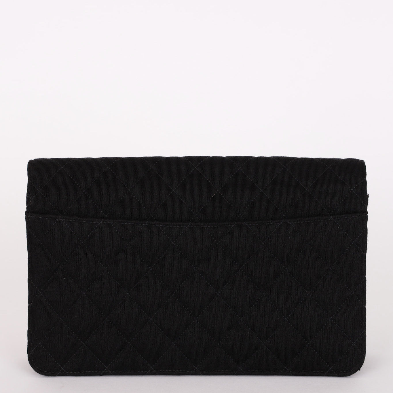 Chanel Single Flap Black Jersey 24K GP