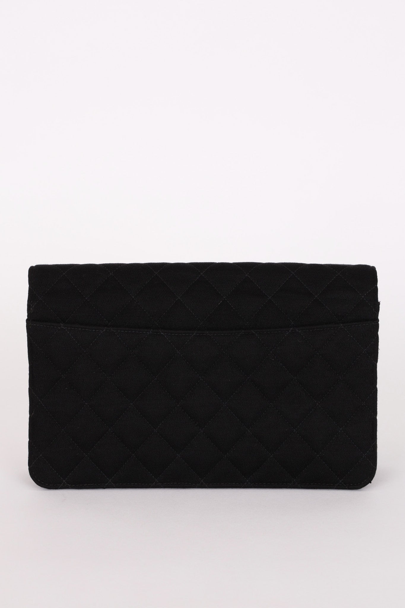 Chanel Single Flap Black Jersey 24K GP