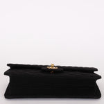 Chanel Single Flap Black Jersey 24K GP
