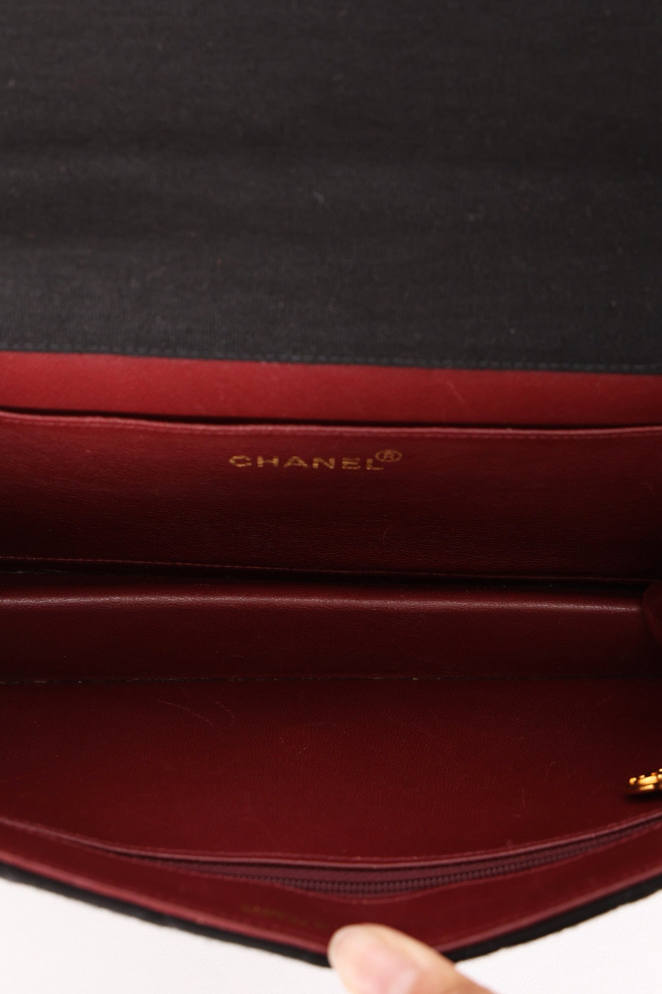Chanel Single Flap Black Jersey 24K GP