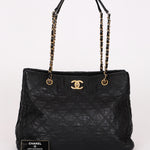 Chanel Tote Black Calfskin AGHW