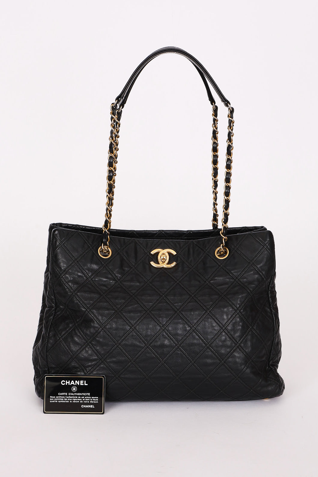 Chanel Tote Black Calfskin AGHW