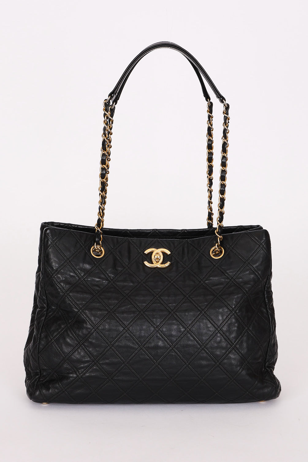 Chanel Tote Black Calfskin AGHW