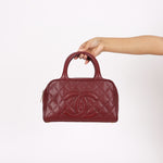 Chanel Timeless Top Handle Bag Bordeaux Caviar GHW