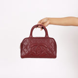 Chanel Timeless Top Handle Bag Bordeaux Caviar GHW