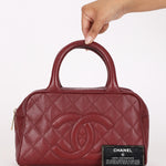 Chanel Timeless Top Handle Bag Bordeaux Caviar GHW
